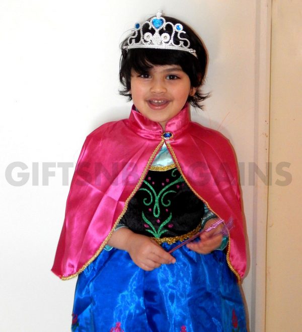 Ice Princess Anna Costume Fancy Dress Pink Cape Satin 3-9Y CLEARANCE Girl Child - Image 10