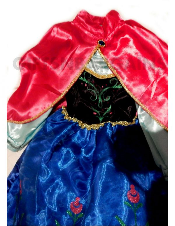 Ice Princess Anna Costume Fancy Dress Pink Cape Satin 3-9Y CLEARANCE Girl Child - Image 8