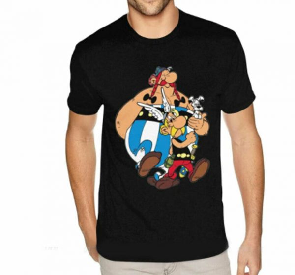 Gauls T-Shirt Mens Comic Book Heroes Clothing 100% Cotton Black White UNISEX Tee - Image 3