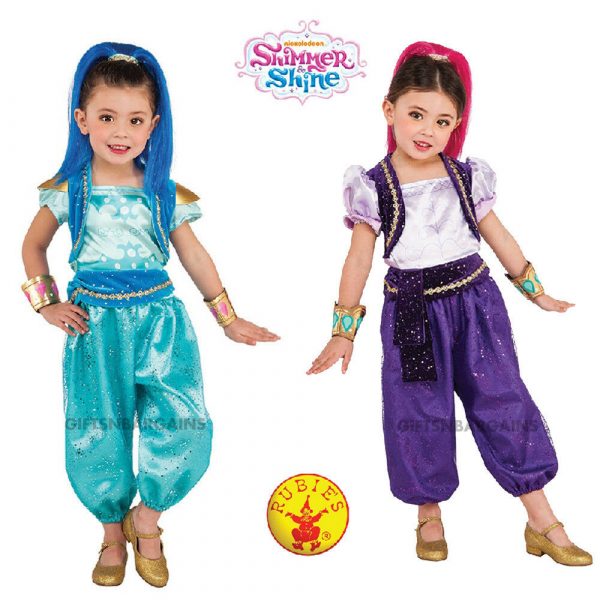 Jasmine Shimmer Shine Girl Deluxe Costume Genie Arabian Princess Nickelodeon