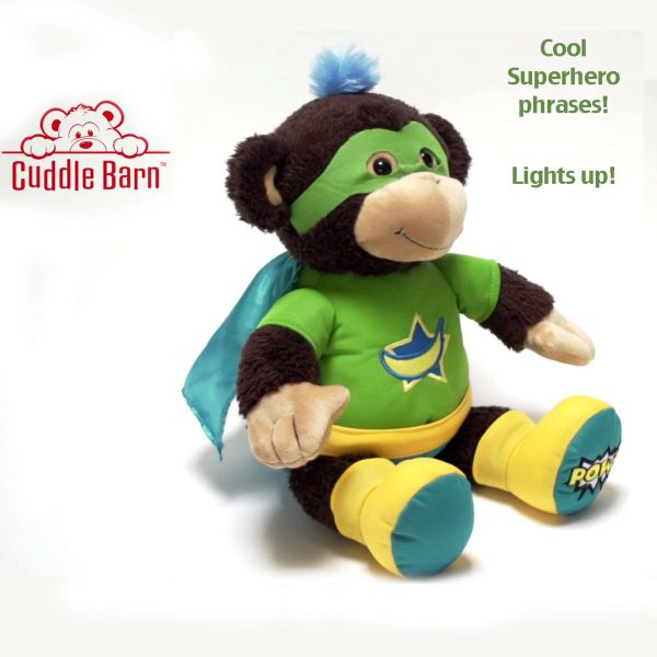 Max the Wonder Chimp Plush Light up Talking Monkey Toy Child Boy SuperHero Gift