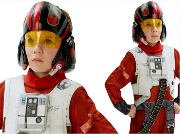 POE Boys Character Costume Dlx Star Wars Ep 7 X-Wing Fighter Pilot 7-8 yrs Kids