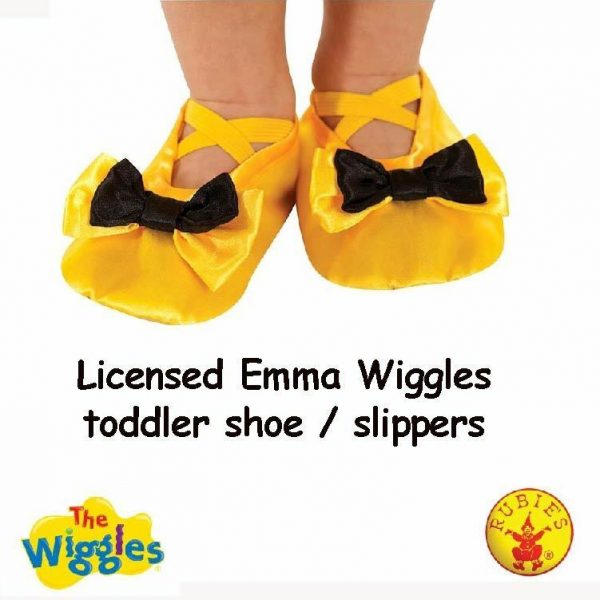 The Wiggles Emma Girls Shoe Slipper Yellow Toddler Child Kids Costume Accessory