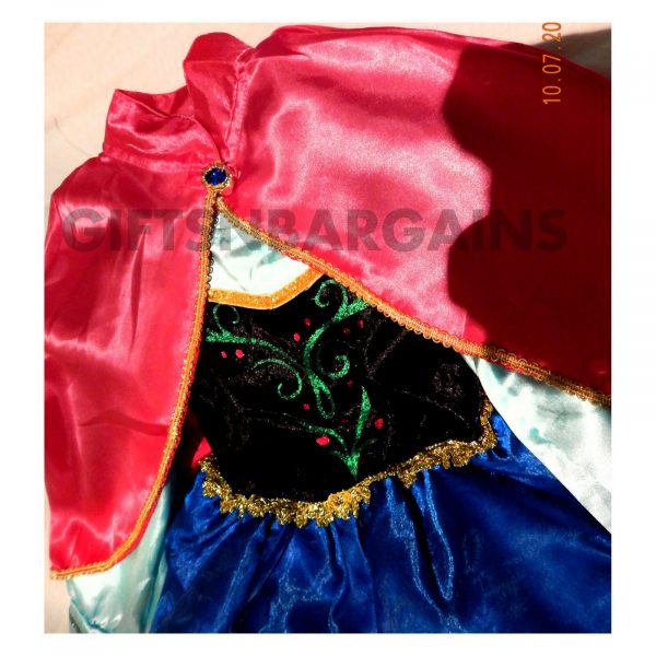 Ice Princess Anna Costume Fancy Dress Pink Cape Satin 3-9Y CLEARANCE Girl Child - Image 11