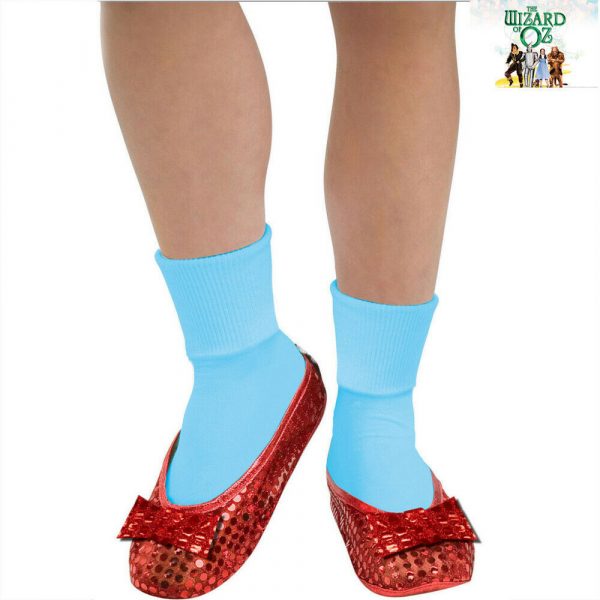 Wizard Of Oz Dorothy Ruby Red Child Girls Sequin Shoe Covers Book Week Accessory