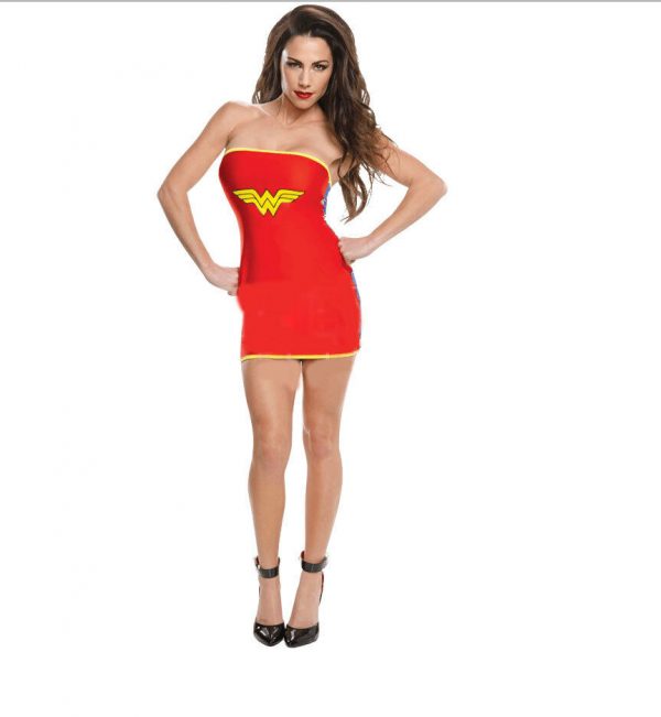 Wonder Woman Tube Dress Adult Super Heroine Costume Licensed Diana Prince S/M - Image 3