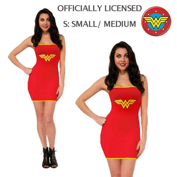 Wonder Woman Tube Dress Adult Super Heroine Costume Licensed Diana Prince S/M - Image 5