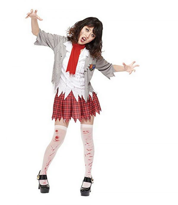 Zombie School Girl Creepy Carrie Halloween Adult Costume Deluxe Bloody Horror - Image 6