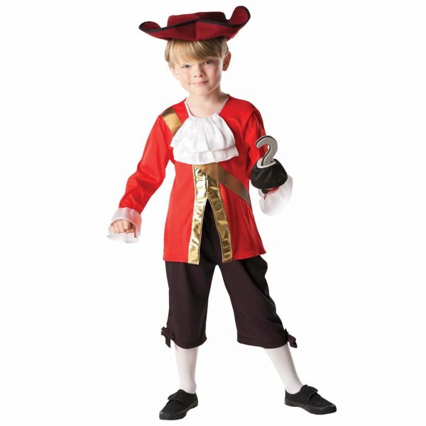 Captain Hook Boys Costume Book Week Child Pirate Disney Peter Pan Fancy Dress 7+ - Image 3