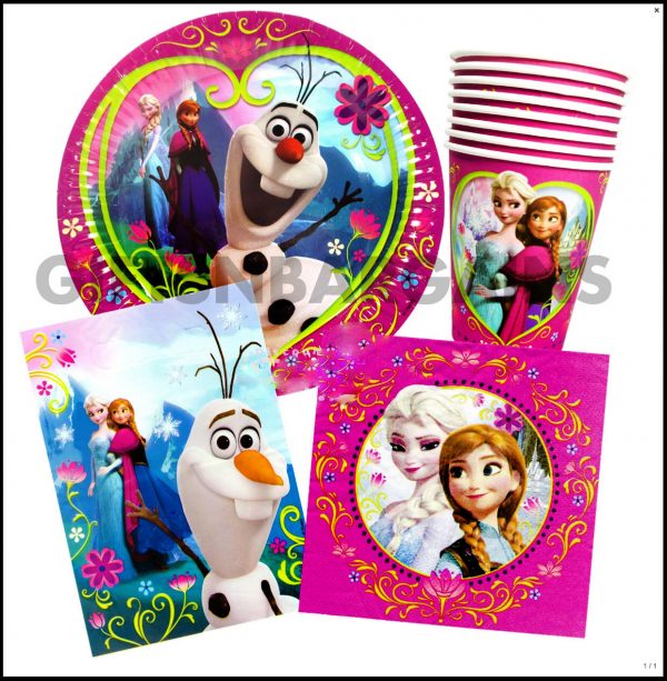 DISNEY FROZEN BIRTHDAY PARTY TABLE SUPPLIES GIRLS 64PC/BALLOON/GIFT/T.COVER - Image 3