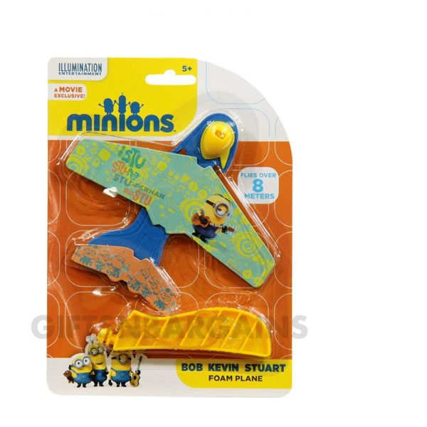 DespicableMe Minion Foam Plane Flying Glider Boys Kid Toy Launcher Party Favour