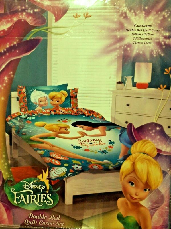 Disney Fairies Tinkerbell Quilt Cover Set Double Bed Girl Bed Doona Duvet - Image 7