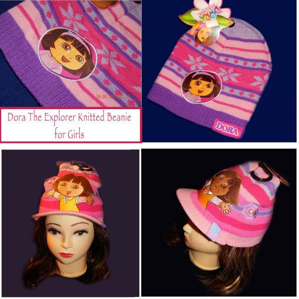 Dora The Explorer Beanie Girl Kid Knitted Pink Lilac Cap Hat 3-6 RRP 15$ License - Image 3