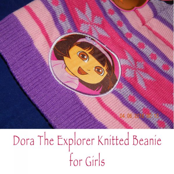 Dora The Explorer Beanie Girl Kid Knitted Pink Lilac Cap Hat 3-6 RRP 15$ License - Image 5