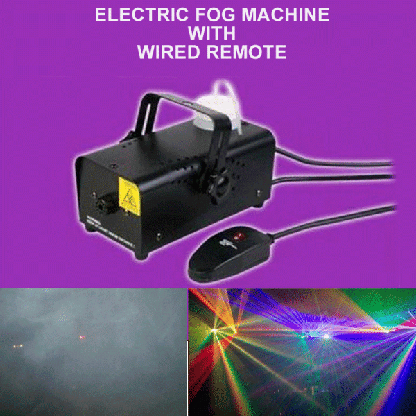 Electric Fogger Fog Smoke Machine w Wired Remote DJ Party Disco Entertainment