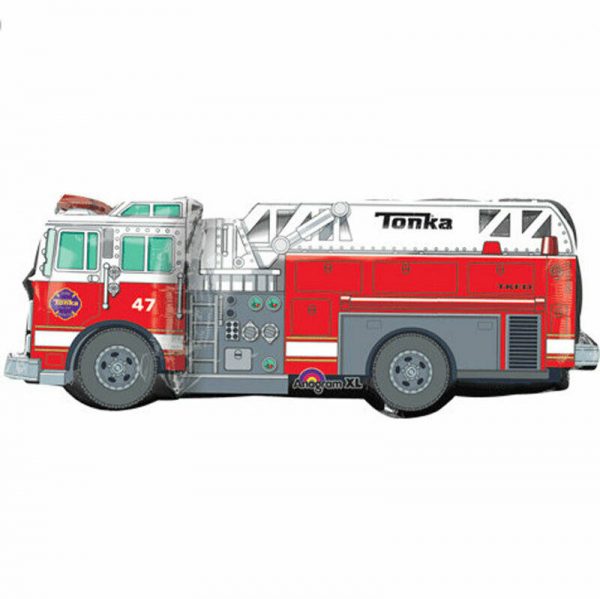 FIRE TRUCK TONKA PARTY SUPPLIES 35" SUPERSHAPE ANAGRAM FOIL BALLOON BIRTHDAY BOY