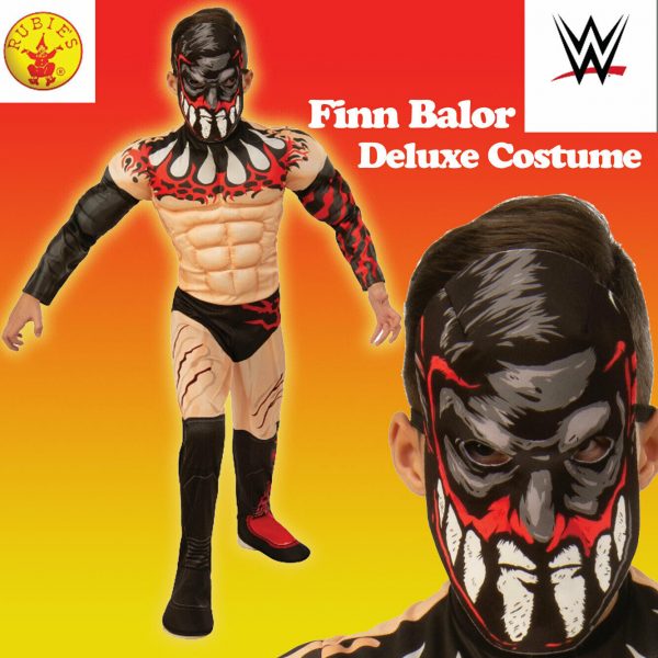 Finn Balor Wrestler WWE Champion Muscle Boy Kid HalloweenDemonic Costume Fergal