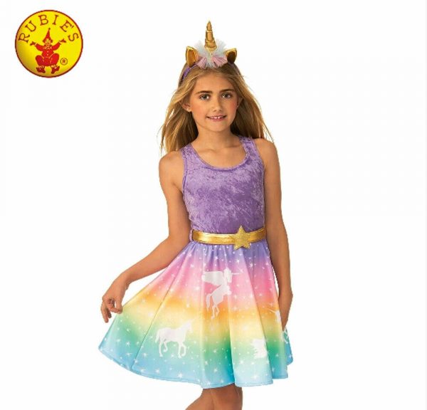 Girls Rainbow Unicorn Costume Child Book Week Animal Kids Au Rubies Fancy Dress