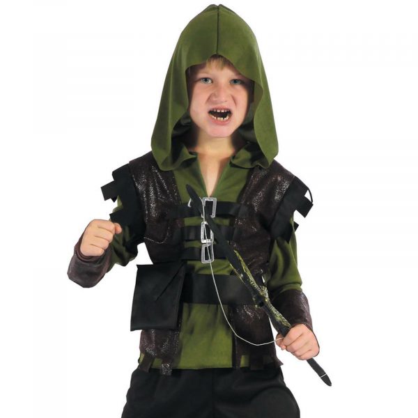 Hunter Boy Costume Snow White Huntsman Robin Hood Medieval Child Kid Book Week - Image 4