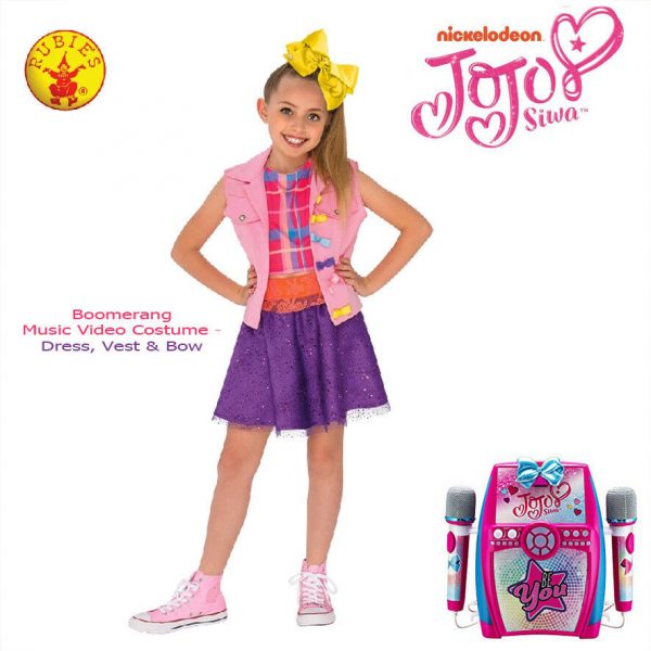 JOJO SIWA COSTUME BOOMERANG DANCE MUSIC VIDEO POP STAR BOW GIRL S:L 8-10Y CHILD - Image 4