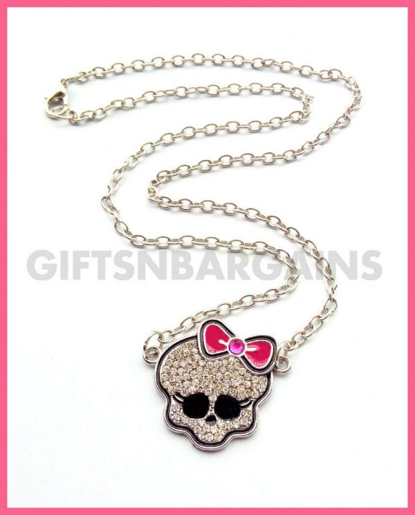 MONSTER HIGH SKULLETTE CHAIN & EARRINGS BIRTHDAY GIRL LICENSED JEWELLERY GIFT - Image 4