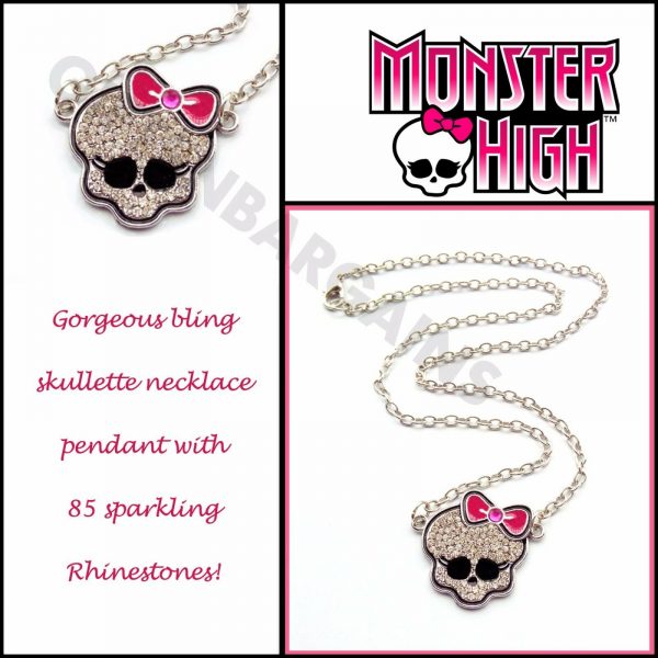 MONSTER HIGH SKULLETTE CHAIN & EARRINGS BIRTHDAY GIRL LICENSED JEWELLERY GIFT - Image 5