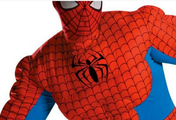 Men Spiderman Deluxe Costume Superhero Adult Muscle CHEST Halloween L-XL 42-46 - Image 5