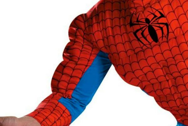 Men Spiderman Deluxe Costume Superhero Adult Muscle CHEST Halloween L-XL 42-46 - Image 6