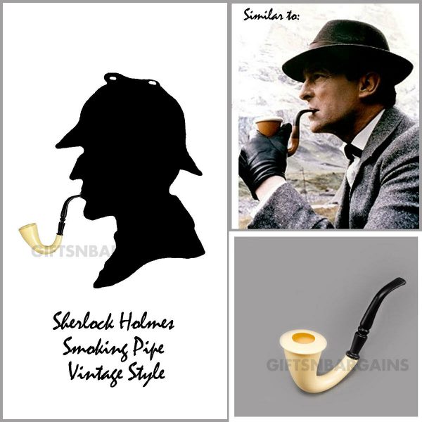 Smoking Pipe Sherlock Holmes English Detective Gentlemen’s Fake Costume Prop