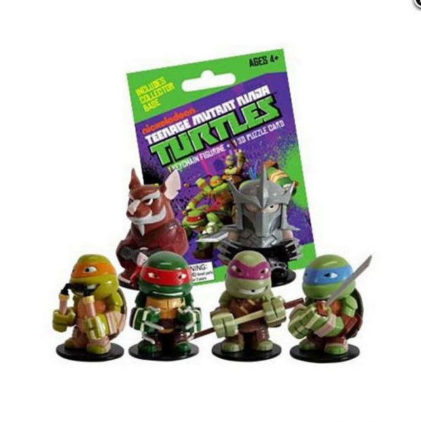 TMNT Teenage Mutant Ninja Turtle Keychain Figure Bag Backpack Clip Ring Boys 4+