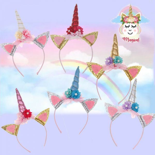 Unicorn Costume Accessory Headband Girls Baby Tiara Child Birthday Fancy Dress - Image 3