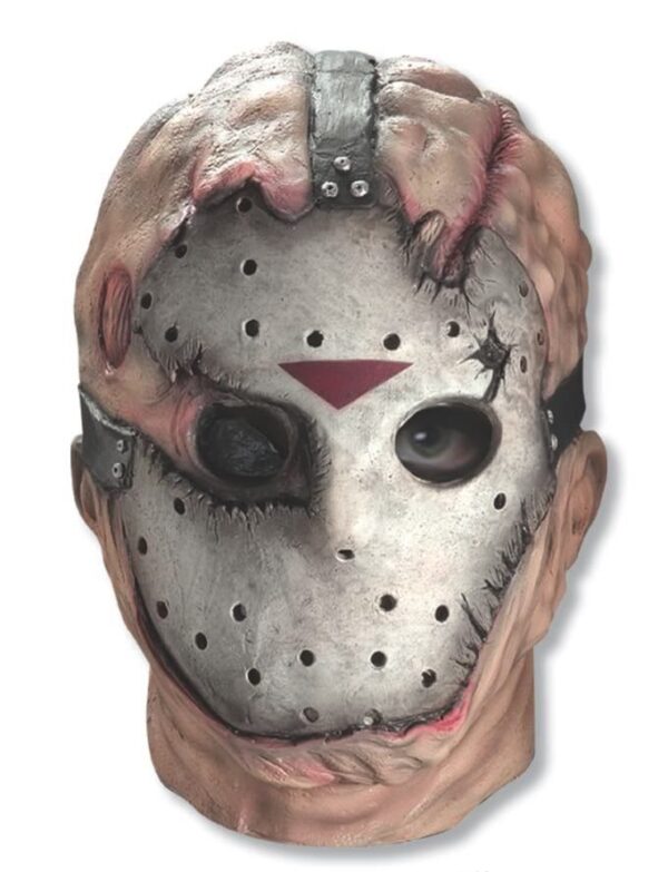 Licensed Friday The 13th Men's Jason Voorhees Costume Dlxe Kit Halloween Mask Machete Shirt - Image 3