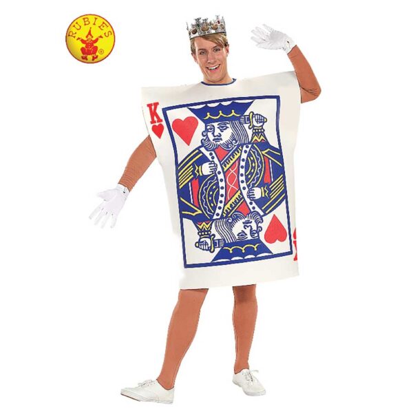 King Of Hearts Costume Poker Card Fancy Dress Adult Alice Wonderland Book Week