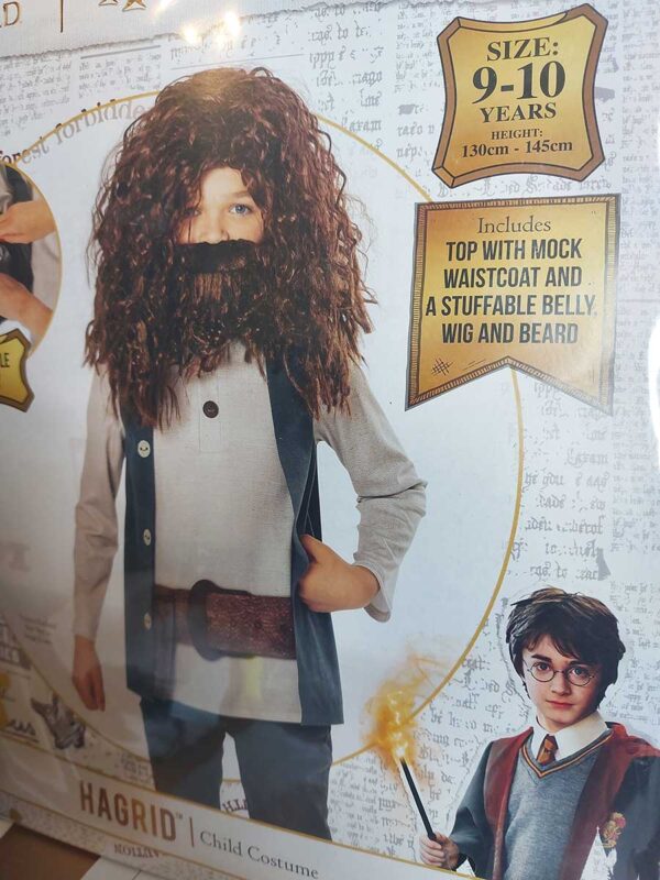 HAGRID COSTUME LICENSED HARRY POTTER BOOK WEEK FANCY DRESS, BOYS 9-10y - Image 4