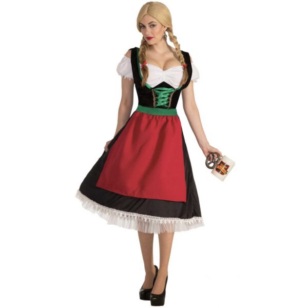 WOMEN'S OKTOBERFEST DIRNDL COSTUME S: 6-14 ADULT