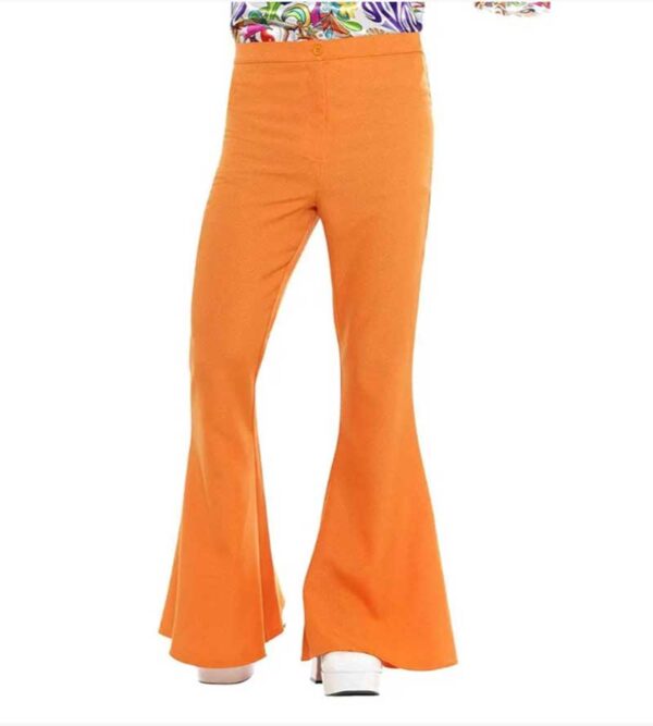 Mens 60s 70s Hippie Pants Retro Groovy Flared Disco Trousers Costume