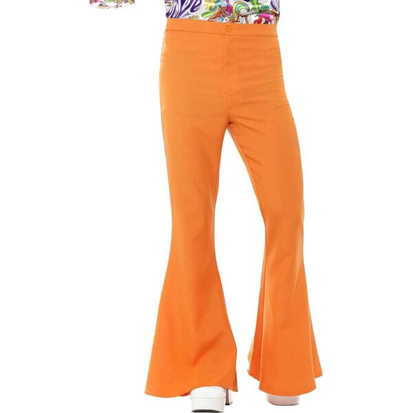 Mens 60s 70s Hippie Pants Retro Groovy Flared Disco Trousers Costume - Image 3