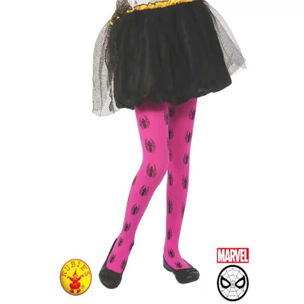 Marvel Pink Spider-girl Tights Superhero Halloween Costume Accessory S:L 8+