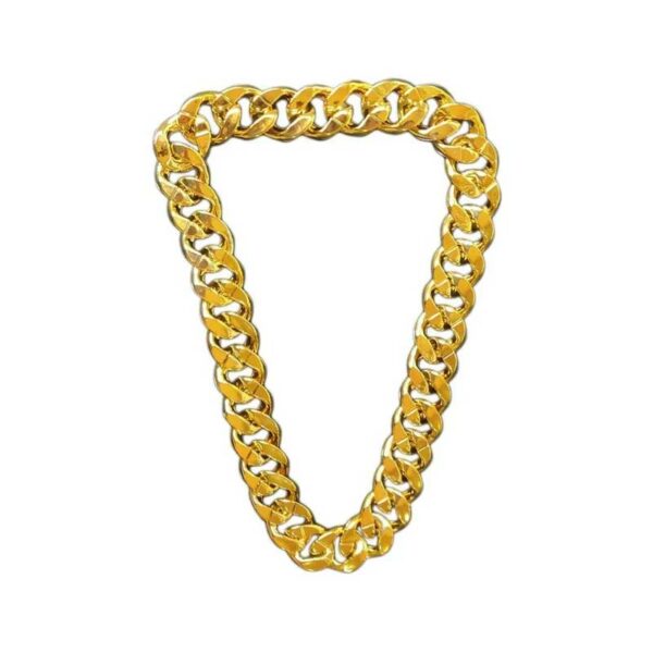 Necklace Chunky Gold Chain Rap Star/Pimp Costume Accessory - Adult - Image 2