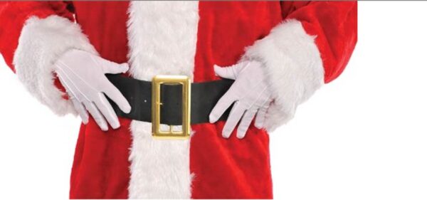 Santa Claus Gloves White Short Christmas Father Xmas Adult Men Costume Smiffys - Image 2