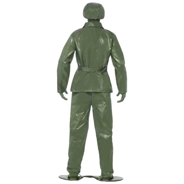 Toy Soldier Men's Adult Costume Green Army Military Uniform Fancy Dress with helmet S: L - Image 2