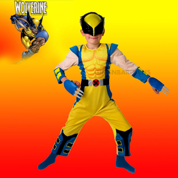 MARVEL LICENSED BOYS WOLVERINE COSTUME - L(7-8Y) - Image 2